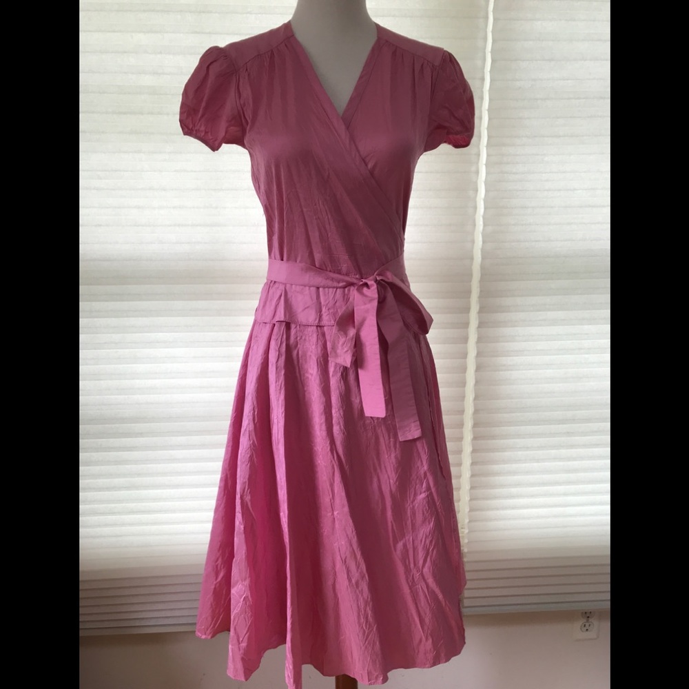 Gorgeous Calypso raw silk wrap dress, size 0, NWT